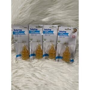 Vintage Baby Bottle Nipples Latex Soft Nipples 3 In Pack Medium Flow Size x4